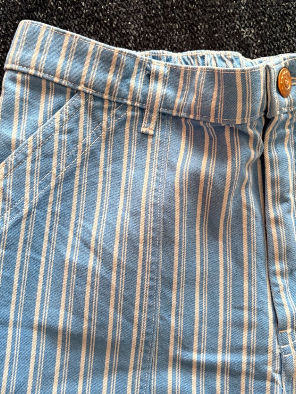 Big Bud Press / Work Pants / Size L / Limited Run Turquoise + White Stripe 💦 🌊 - Picture 3 of 10